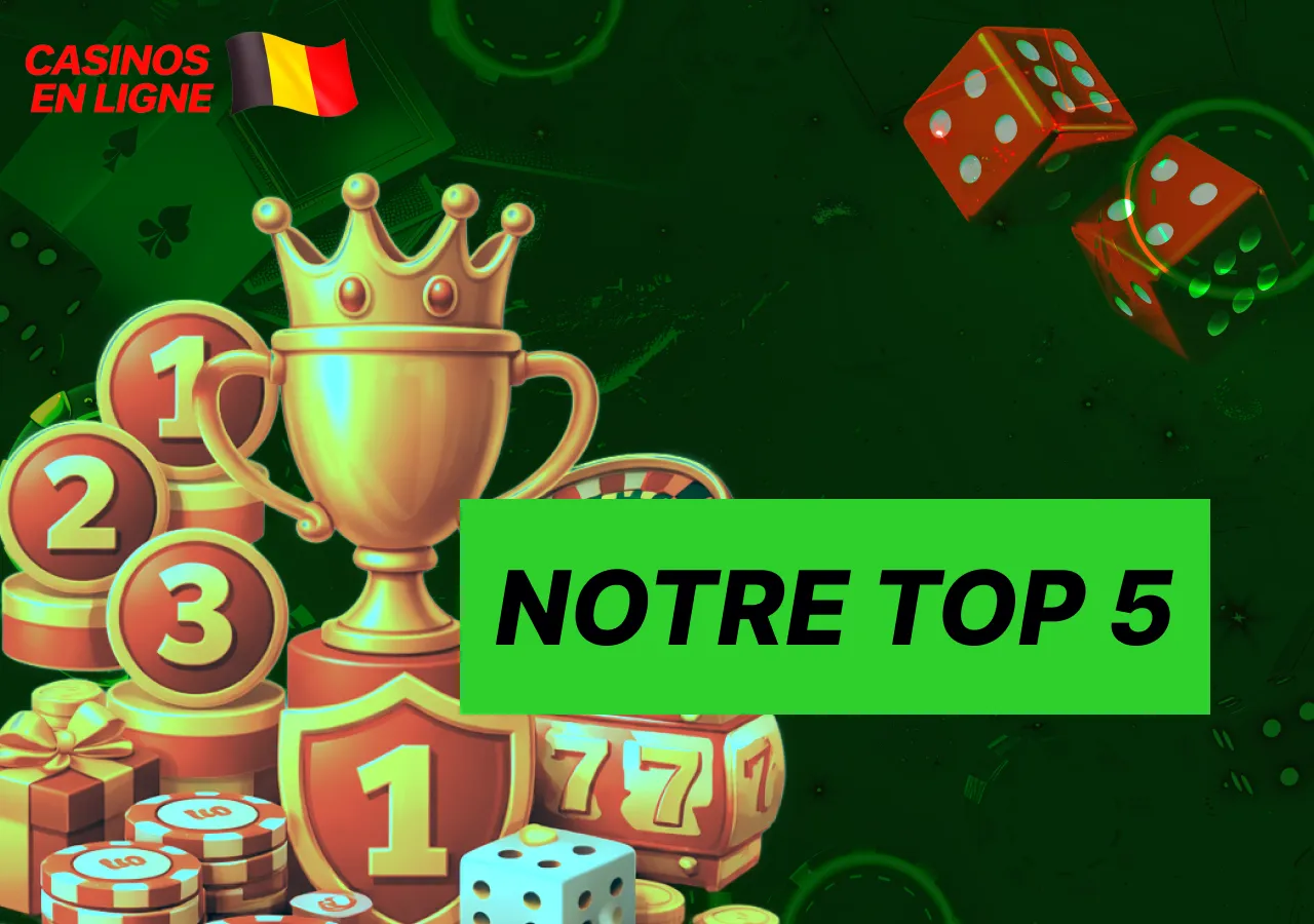 Sélection des cinq meilleurs casinos en ligne selon des critères d’évaluation précis.